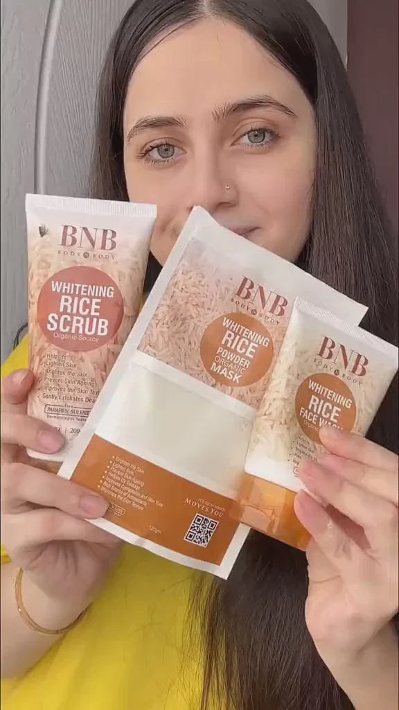 High Quality – Bnb Whitening Rice Extract Bright & Glow Kit